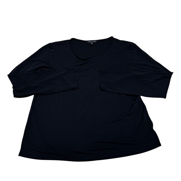 Eileen Fisher Tops - Eileen Fisher 100% Silk Women's Black Classic LS Top, Size M